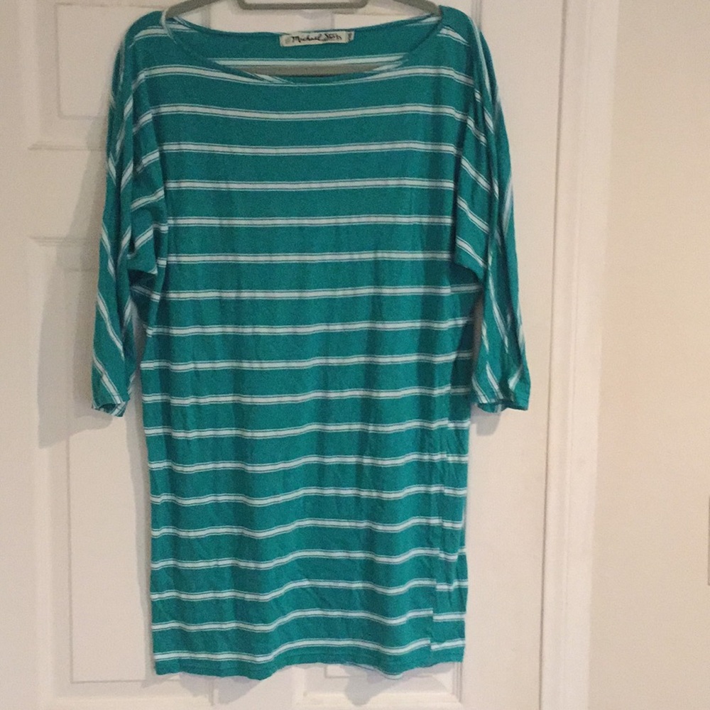 Michael stars teal beach cover up/dress